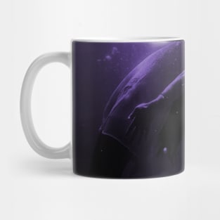 Mermaid Saves Drowning Victim in Purple Underwater Scene Mug